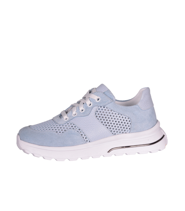Women's perforated comfortable blue sneakers 055.948