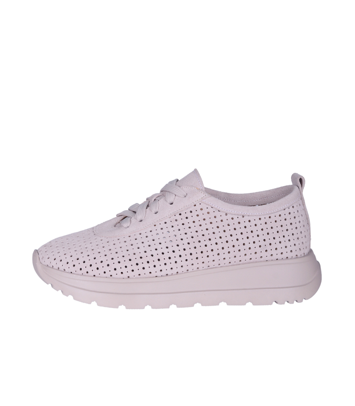 Beige perforated sneakers 2532