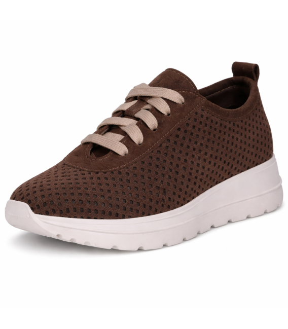 Hnedé perforované tenisky 2532
