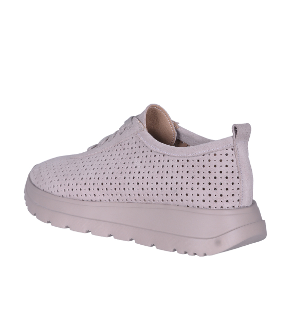Beige perforated sneakers 2532