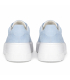 Blue leather sneakers with maxi sole 2528