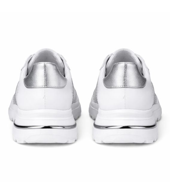 Women's perforated comfortable white sneakers 055.948