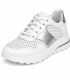 Women's perforated comfortable white sneakers 055.948