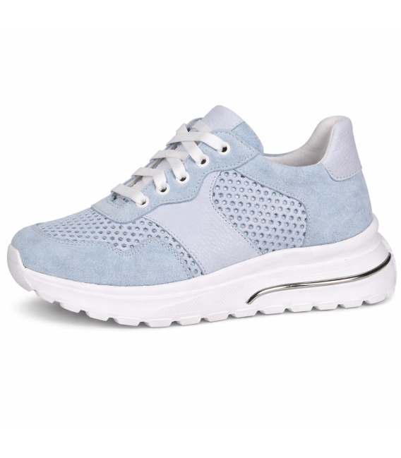 Women's perforated comfortable blue sneakers 055.948