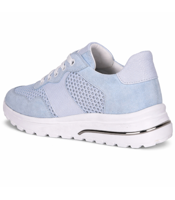 Women's perforated comfortable blue sneakers 055.948