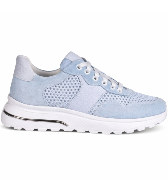 Women's perforated comfortable blue sneakers 055.948