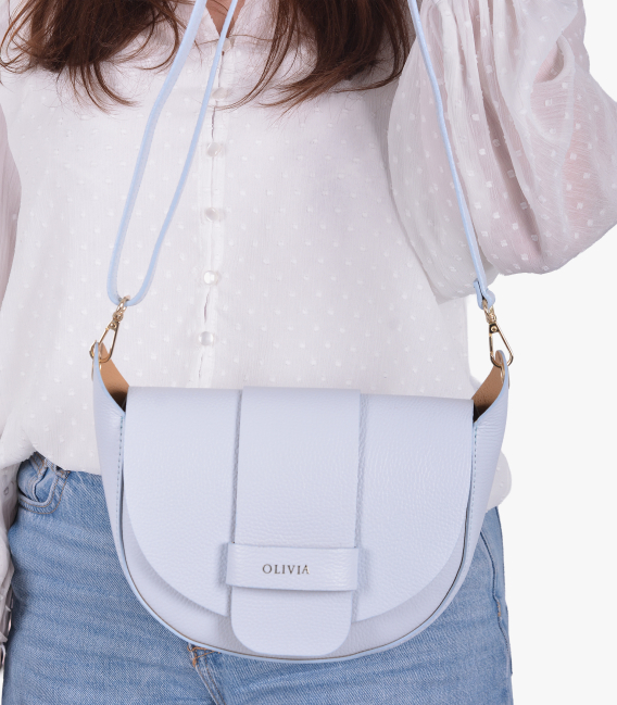 Discounted set of blue perforated sneakers 2532 + Sofia handbag