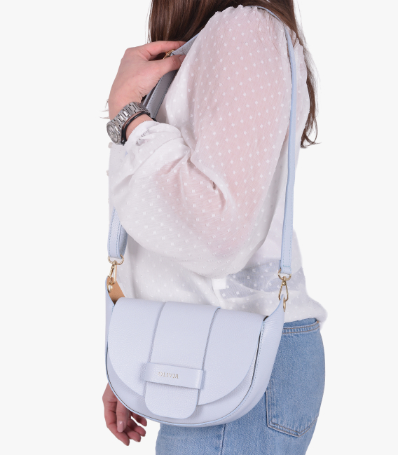 Discounted set of blue perforated sneakers 2532 + Sofia handbag