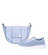 Discounted set of blue perforated sneakers 2532 + Sofia handbag