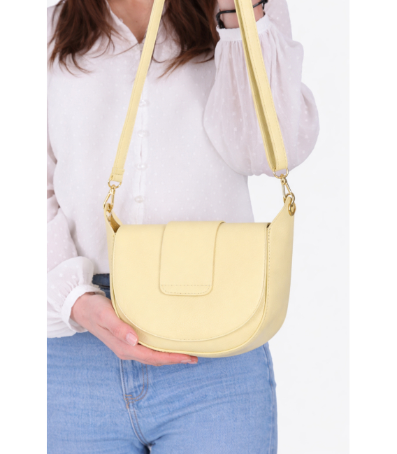 Discounted set white - yellow sneakers 936s2 + handbag Sofia