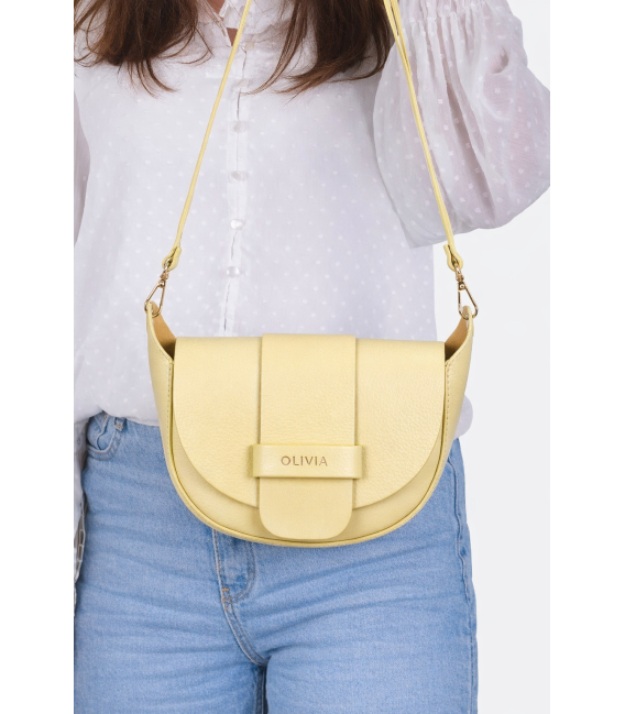 Discounted set of yellow leather sneakers with maxi soles 2528+Sofia handbag