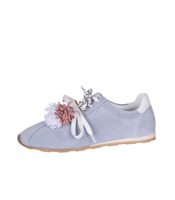 Blue sneakers with lace decoration 444.25950