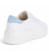 Discounted set of white sneakers with a blue heel and pleats on the tongue 8000+Hana handbag