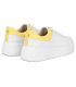 Discounted set white - yellow sneakers 936s2 + handbag Sofia
