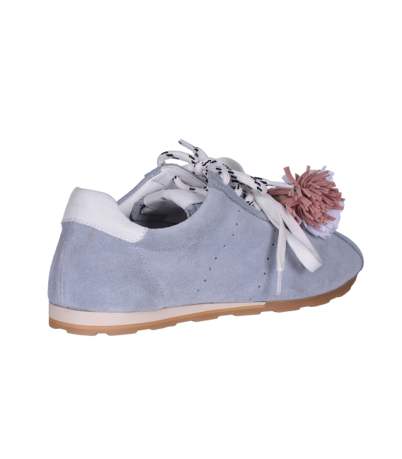 Blue sneakers with lace decoration 444.25950