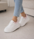 Discounted set white - pink sneakers 936s2 + Sofia handbag