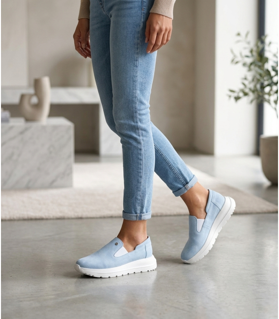 Blue slip-on loafers DTE054