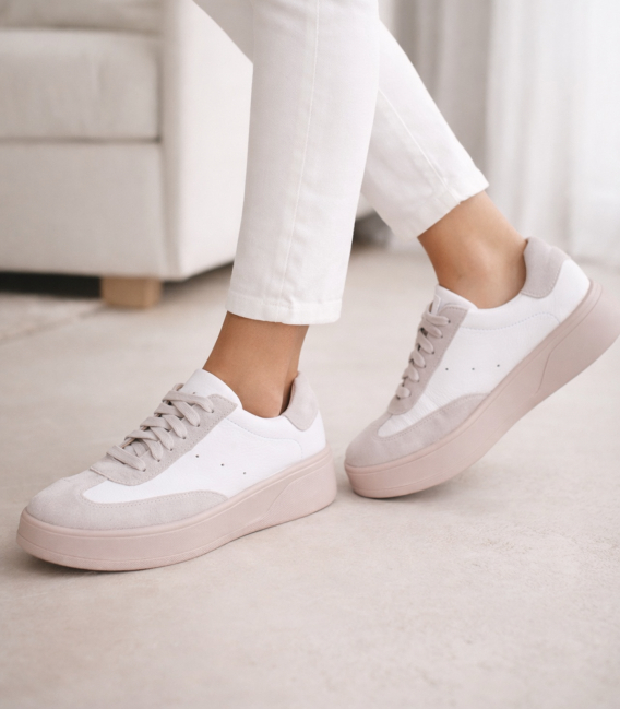 White leather sneakers 2526