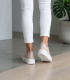 Women's beige-gold sneakers 2602
