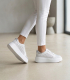 Women's white-silver sneakers 2602