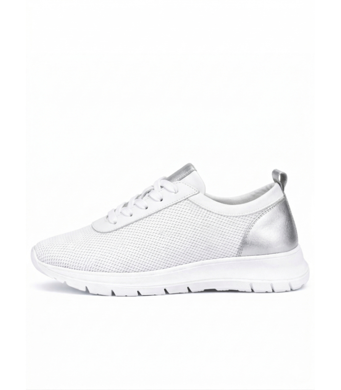 White sneakers with silver detail 2531