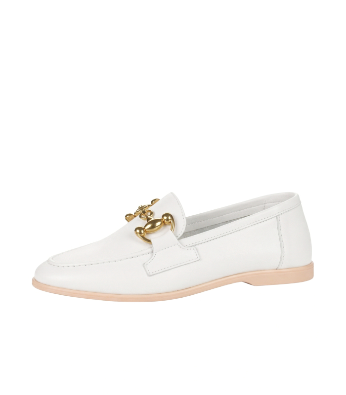 White low shoes with decoration 2201