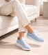 Blue perforated sneakers 2532