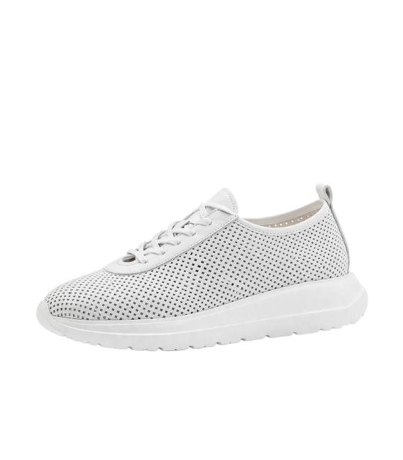 White perforated sneakers 101-2626
