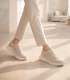 Women's perforated beige sneakers 2770