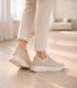 Women's perforated beige sneakers 2770