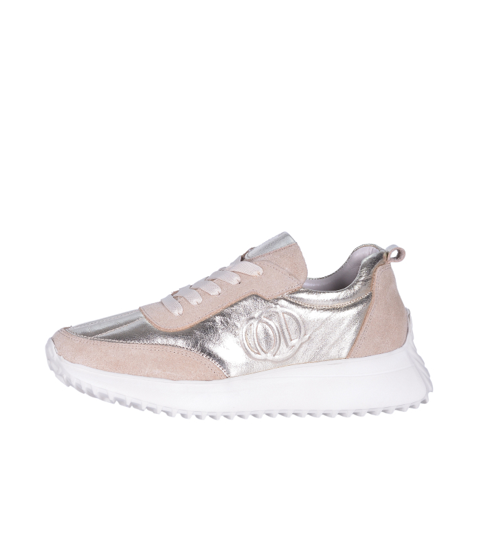  Women's comfortable gold sneakers 842-905