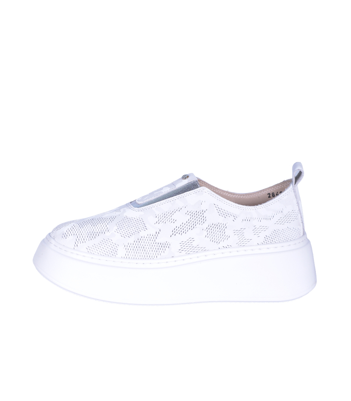 White sneakers with pattern 424.614-87-39