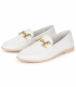 White low shoes with decoration 2201