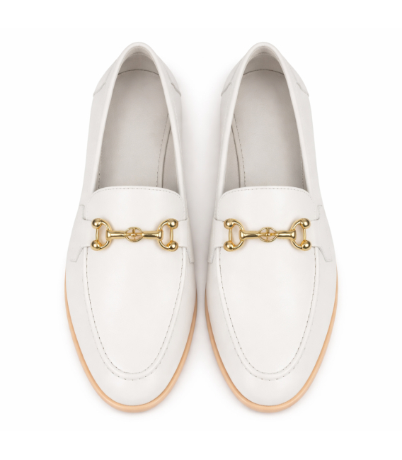 White low shoes with decoration 2201