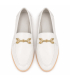White low shoes with decoration 2201