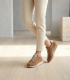 Women's cinnamon comfortable perforated sneakers 186.8006