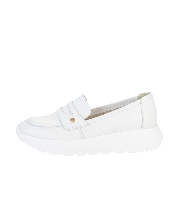 White slip-on loafers 2486