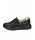 Black perforated slip-on loafers DTE054