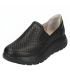 Black perforated slip-on loafers DTE054