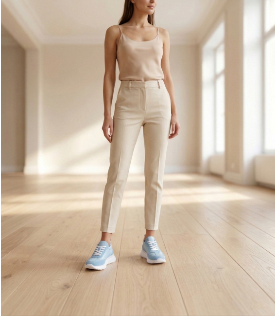 Women's comfortable blue sneakers 842-905