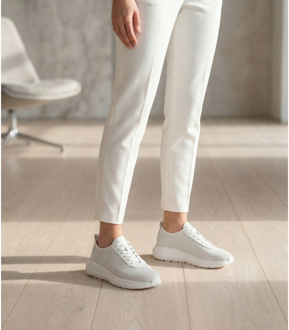 White perforated sneakers 2532