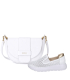 Discounted set white perforated slip-on loafers DTE054+Sofia handbag