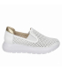 Discounted set white perforated slip-on loafers DTE054+Sofia handbag
