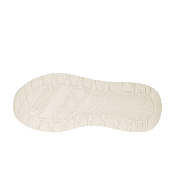 Beige perforated slip on moccasins DTE054