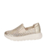 Gold perforated slip-on loafers DTE054