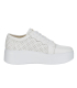 White perforated sneakers with logo OL 2493
