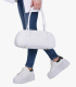Discounted set of white perforated sneakers with OL logo 2493 + Diana handbag