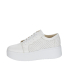 White perforated sneakers with logo OL 2493