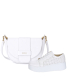 Discounted set of white perforated sneakers with OL logo 2493 + Sofia handbag
