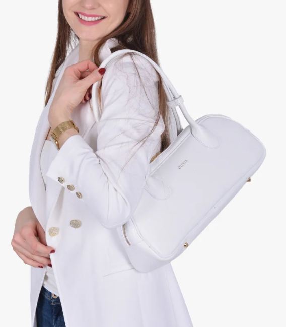 Discounted set of white perforated sneakers 2532 + Diana handbag